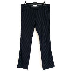3.1 Phillip Lim Women’s Black Textured Striped Pants Straight Leg